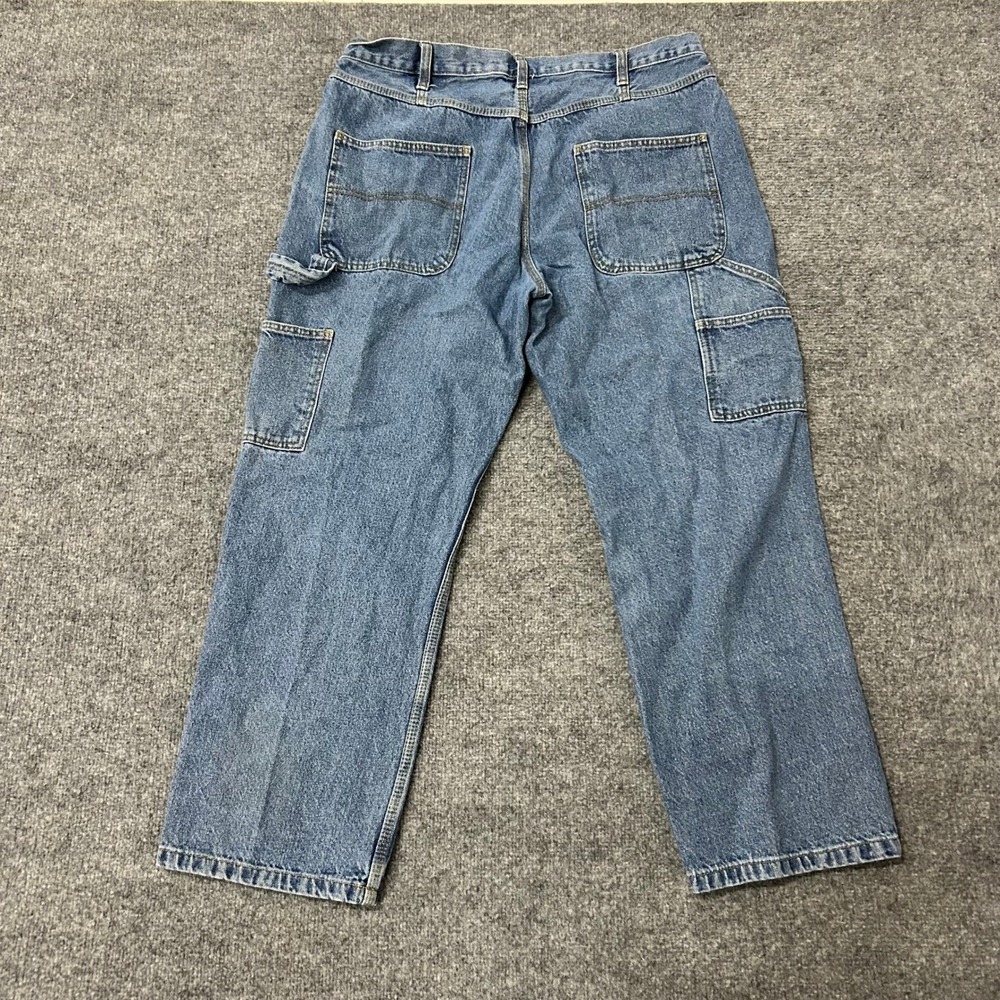 Smiths Workwear Carpenter Jeans Mens Size 36x30 Blue Utility Denim Relaxed Fit